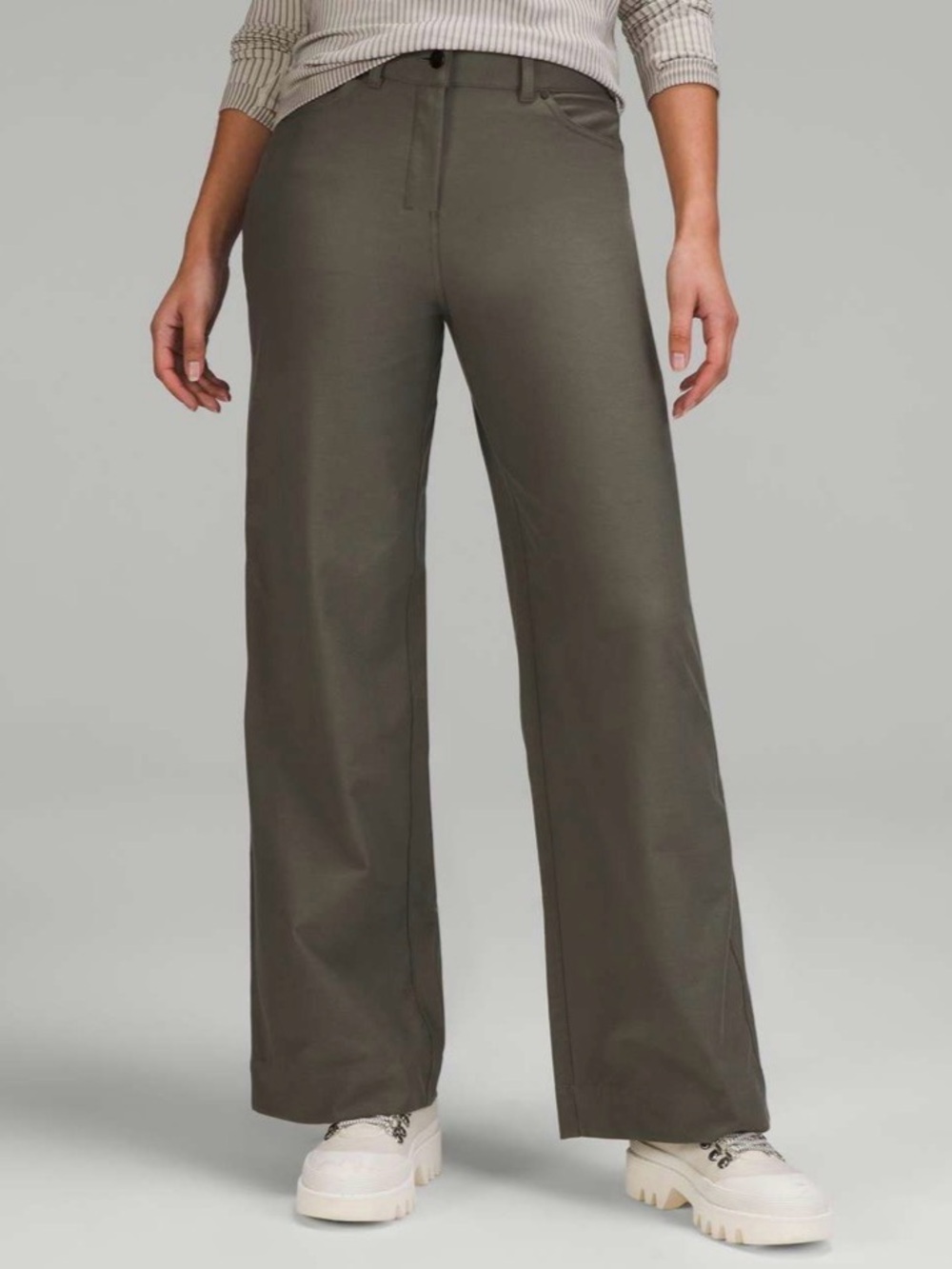 Lululemon City Sleek 5 Pocket High-Rise Wide-Leg Pant *Light Utilitech Army Grn